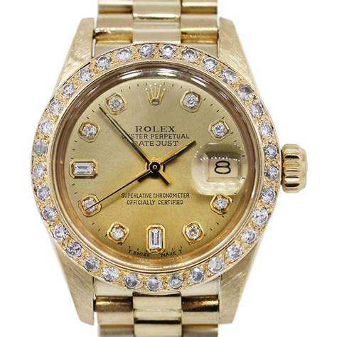 18k gold rolex new old|18k gold rolex women's watch.